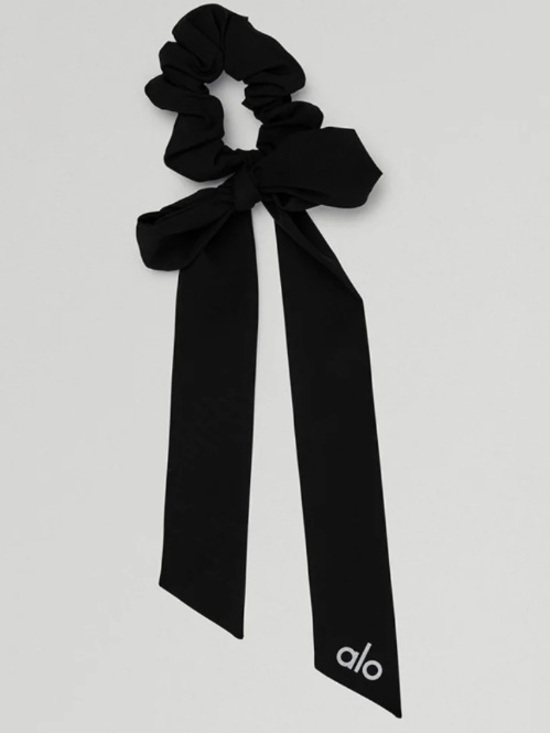 ALO Yoga Accessories - ALO Yoga Black Bow-Tail Hair Scrunchie